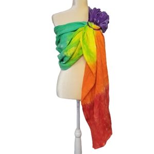 Ring Sling Baby Carrier 100% Linen Rainbow Tie Dye